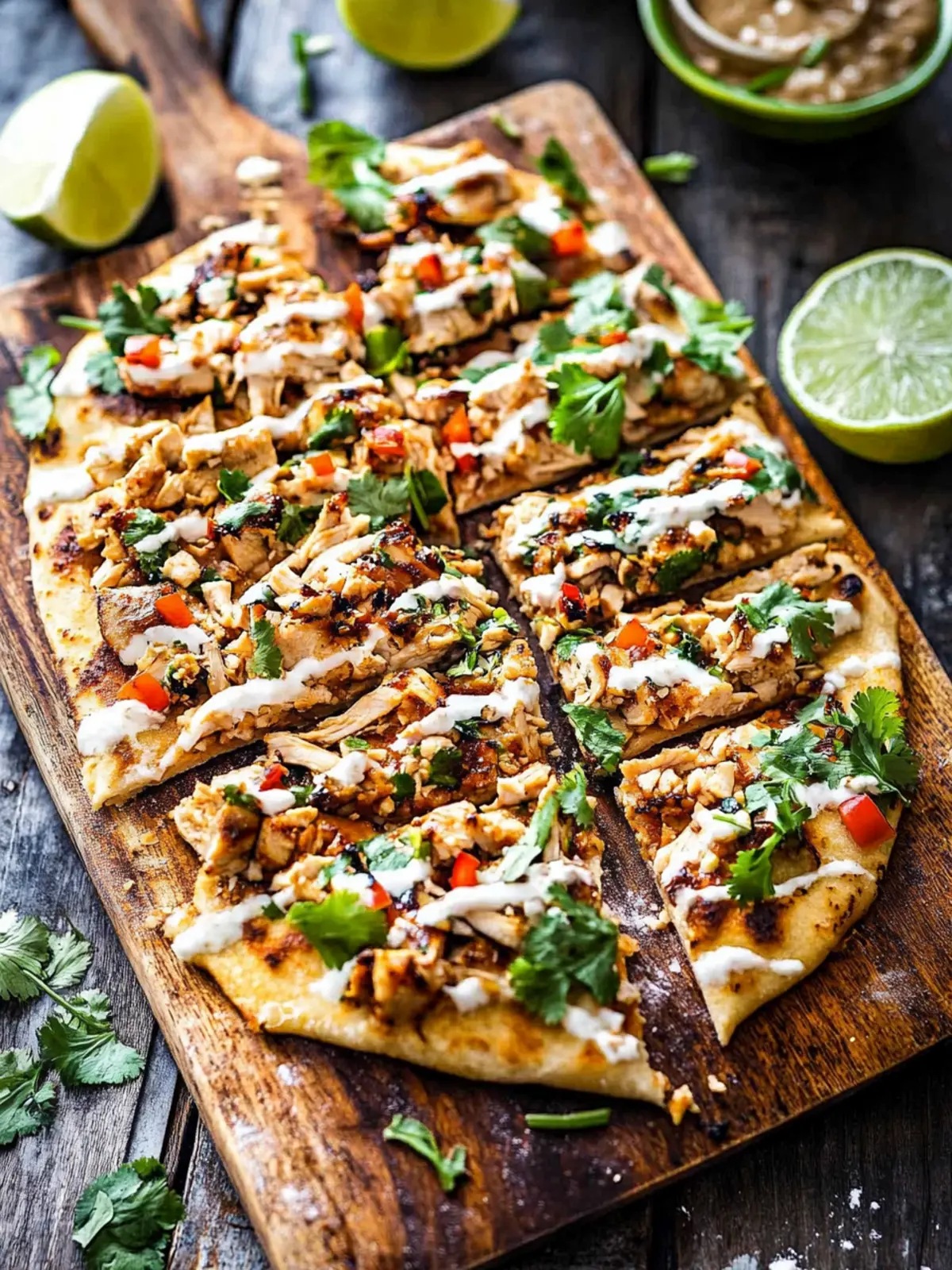Thai Chicken Flatbread Recipe