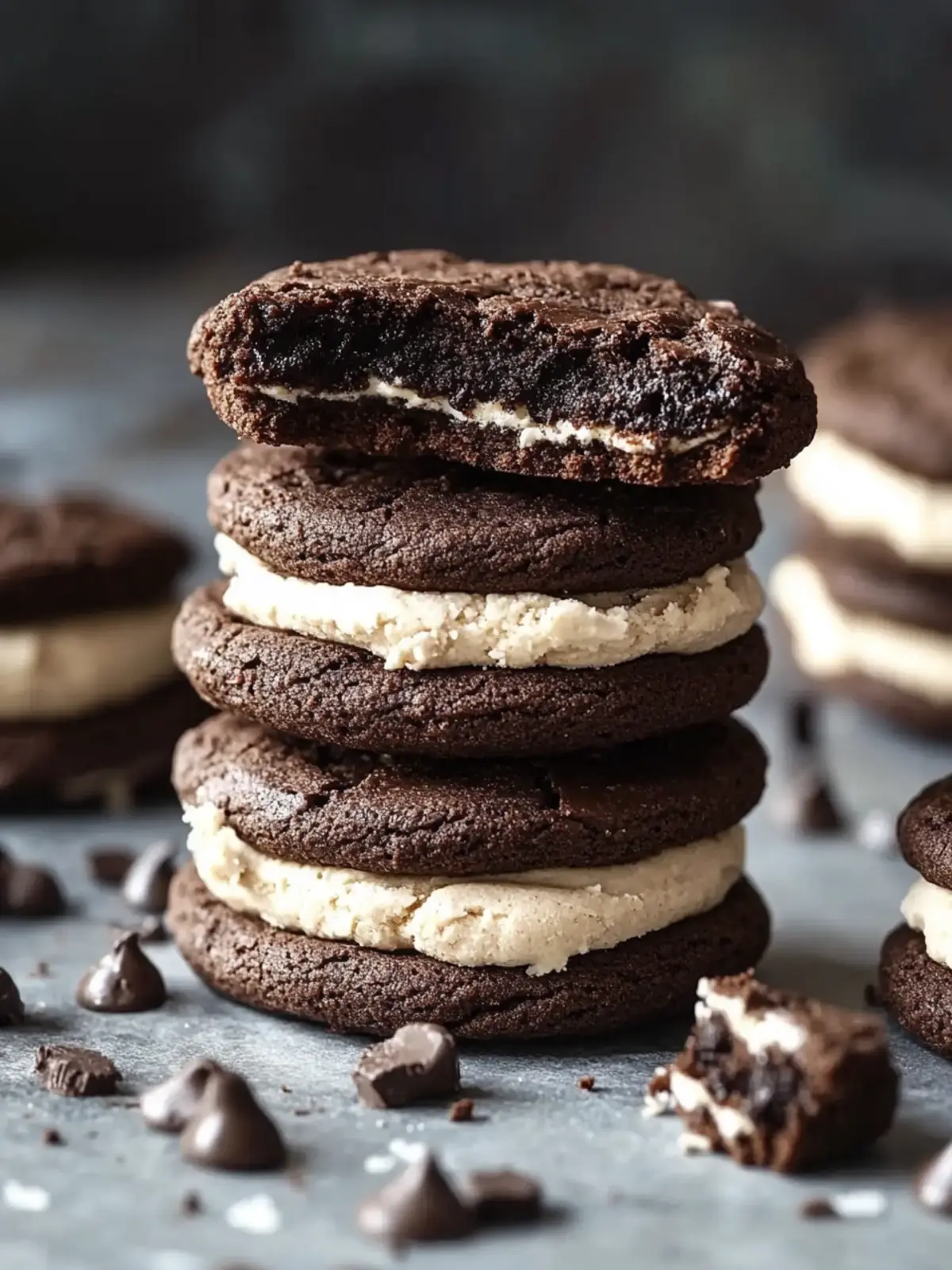Brownie Cookie Sandwiches with Cookie Dough Buttercream Bliss 5 Brownie Cookie Sandwiches with Cookie Dough Buttercream
