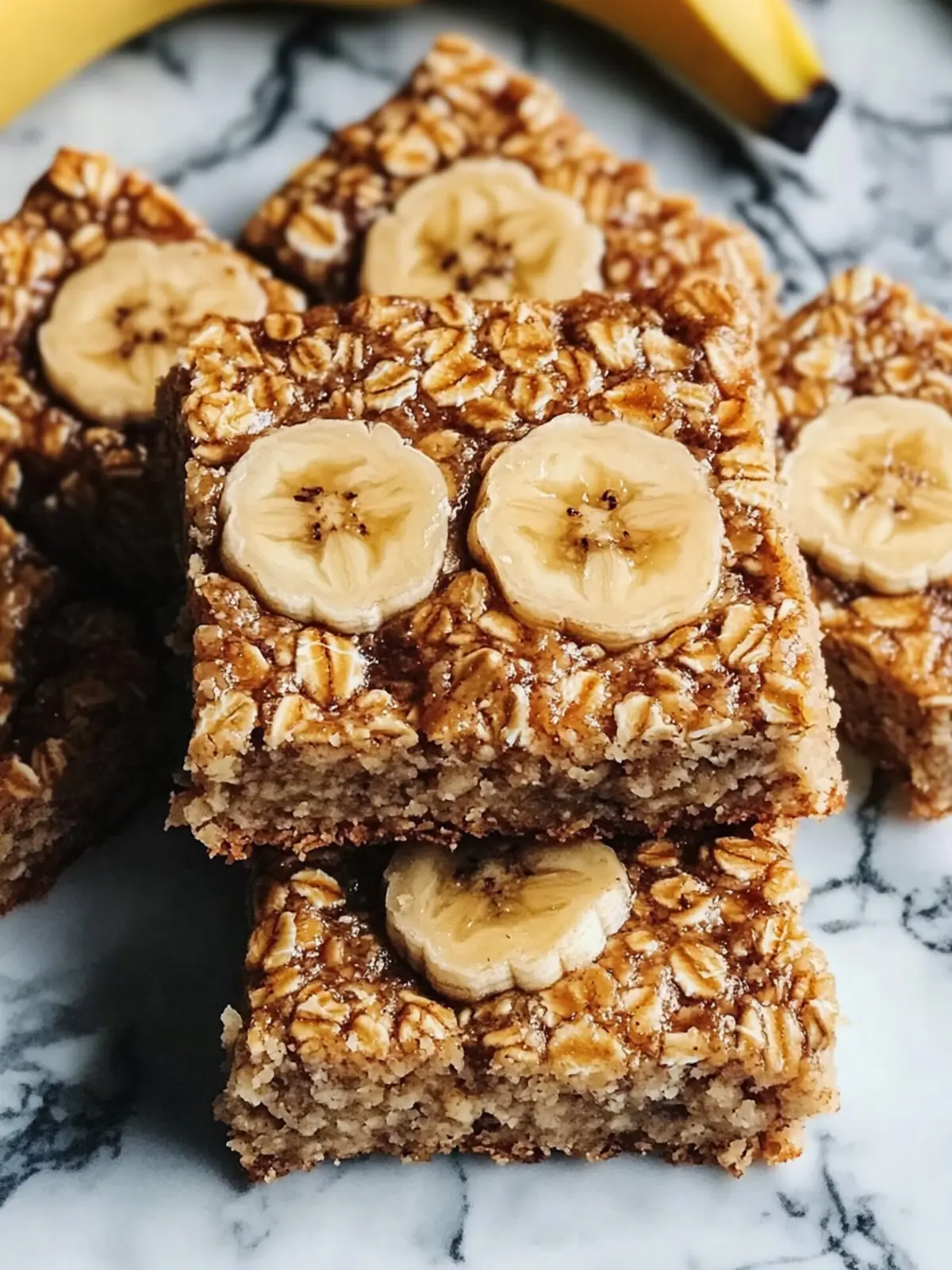 Baked Banana Oatmeal Bars