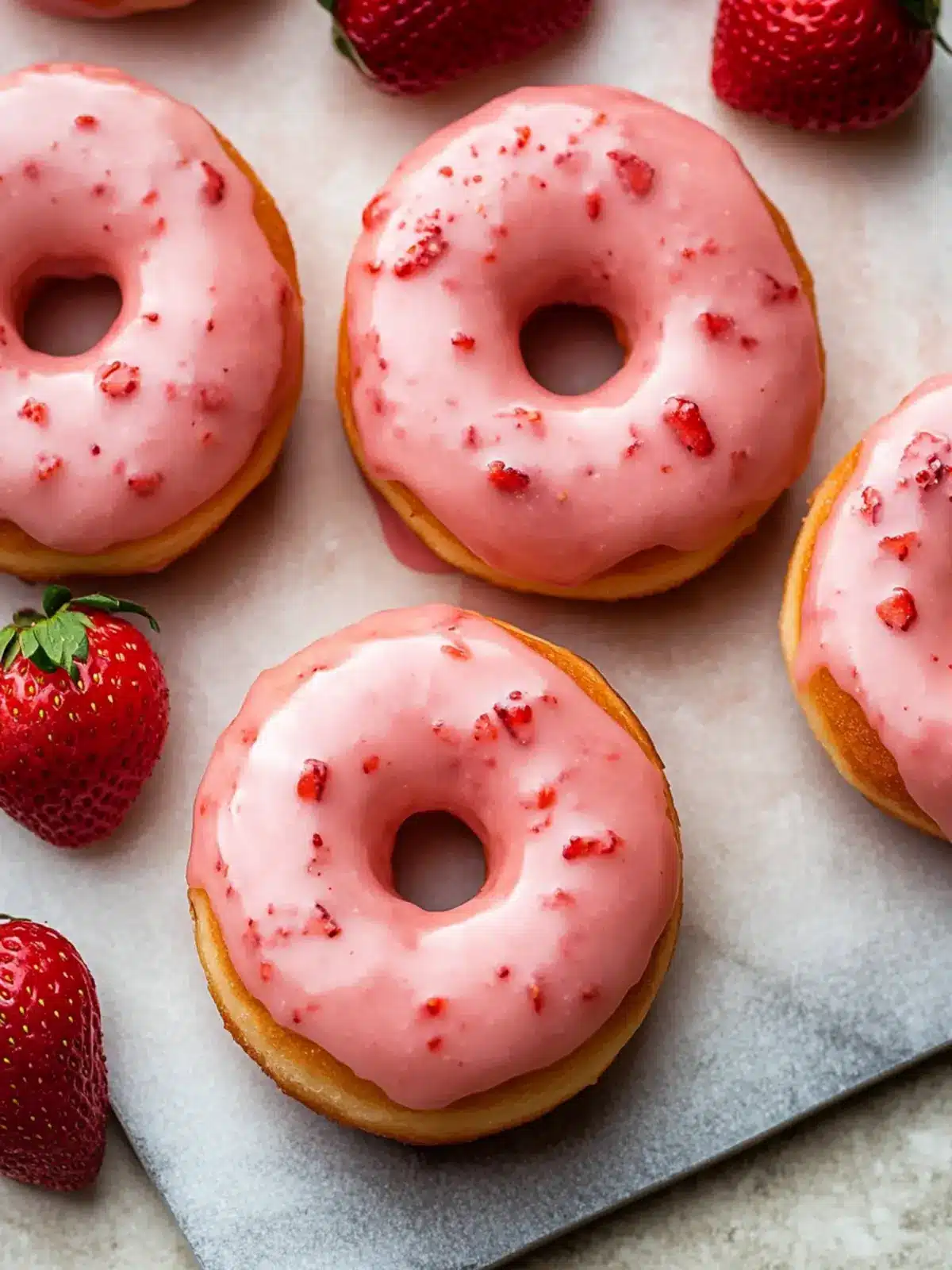 Strawberry Glazed Donuts