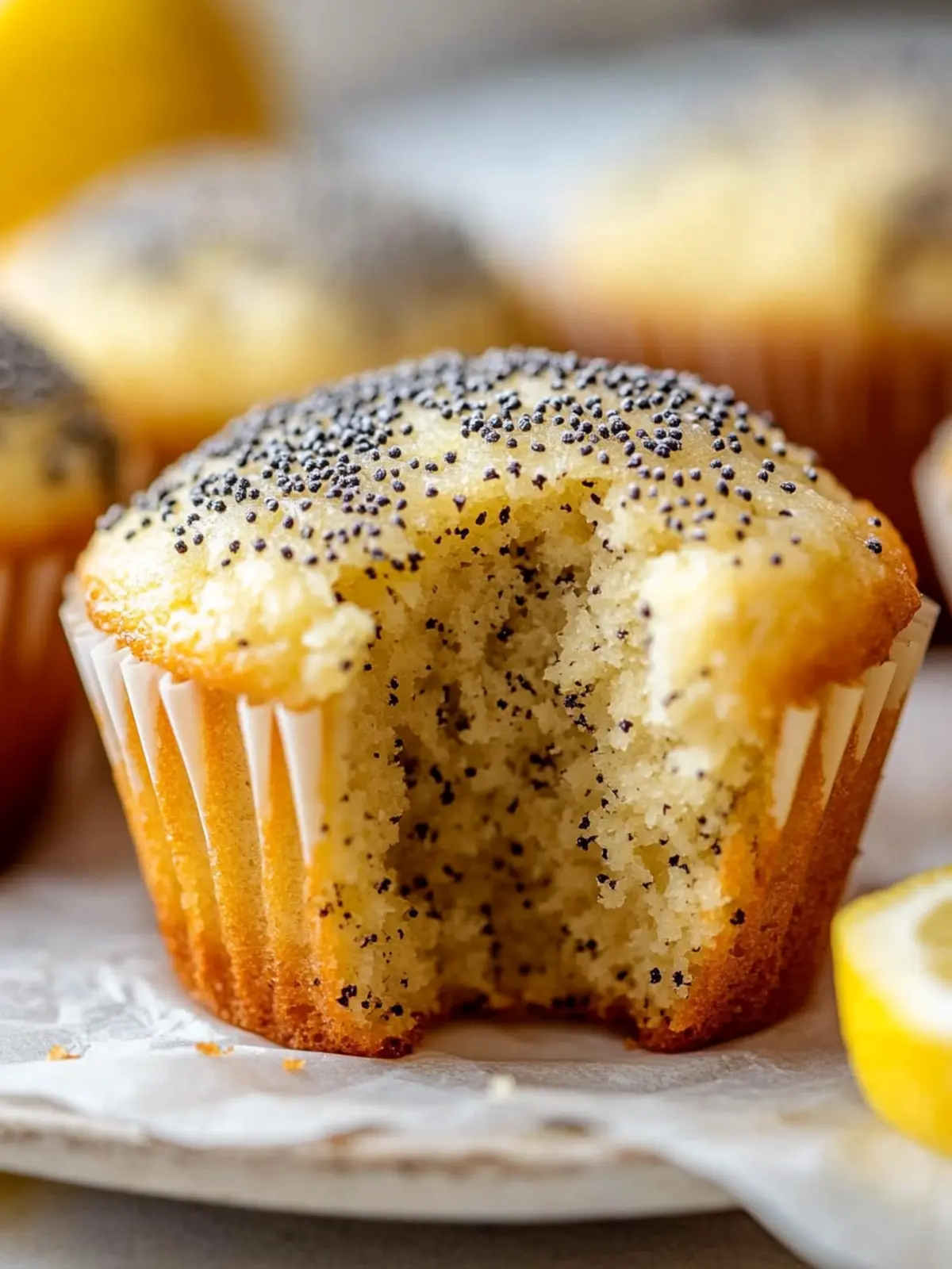 Healthy Lemon Poppyseed Muffins