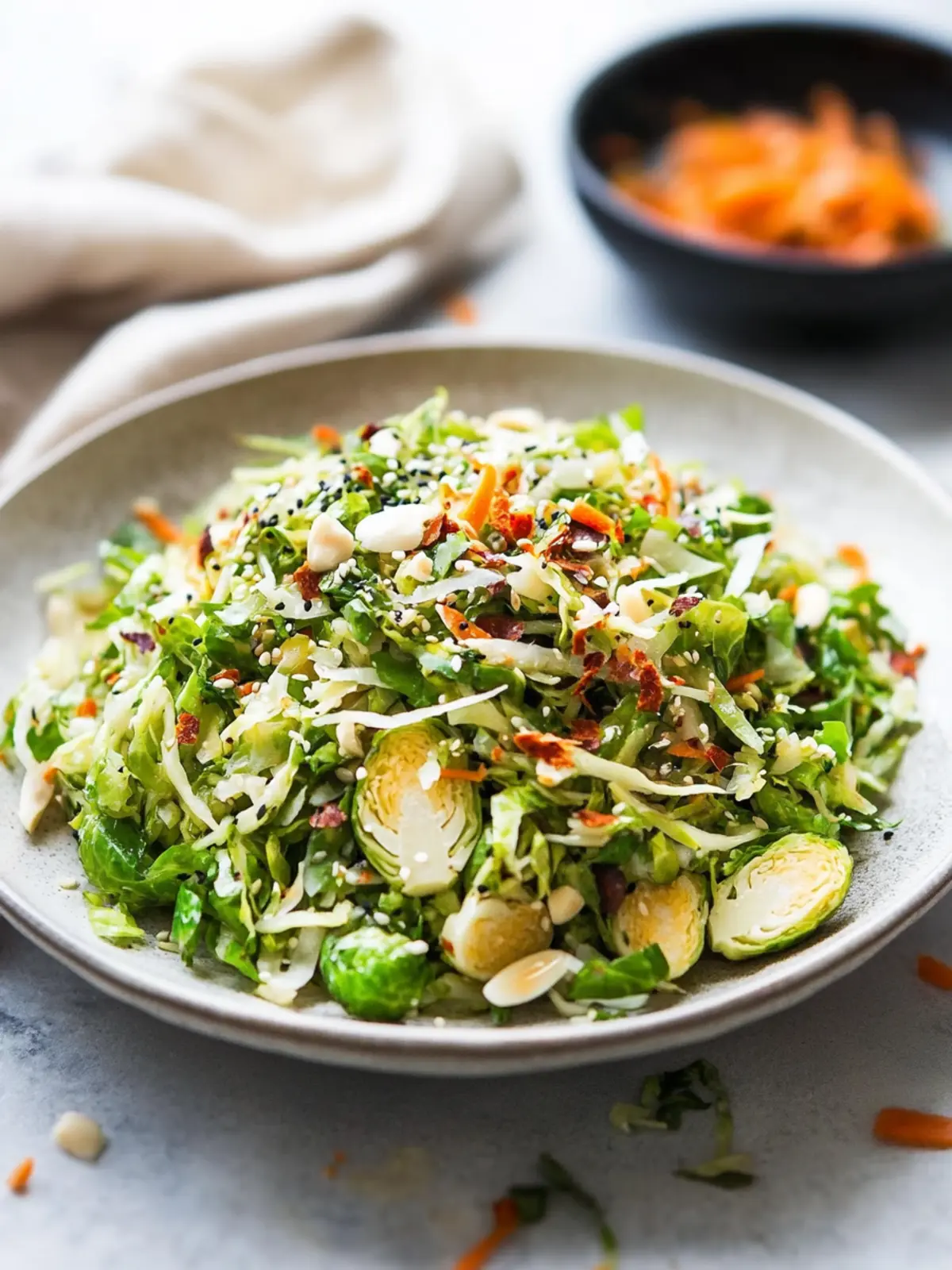 Asian Shaved Brussels Sprouts Salad