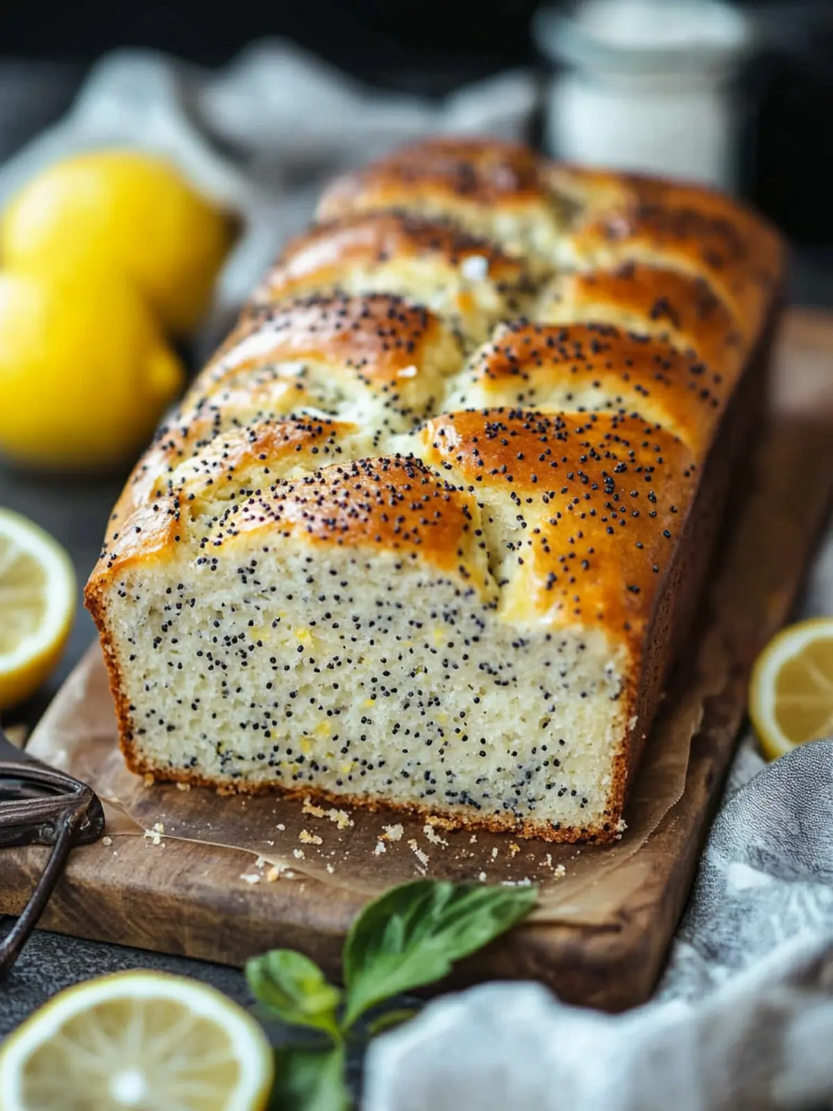 Greek Yogurt Lemon Poppy Seed Bread
