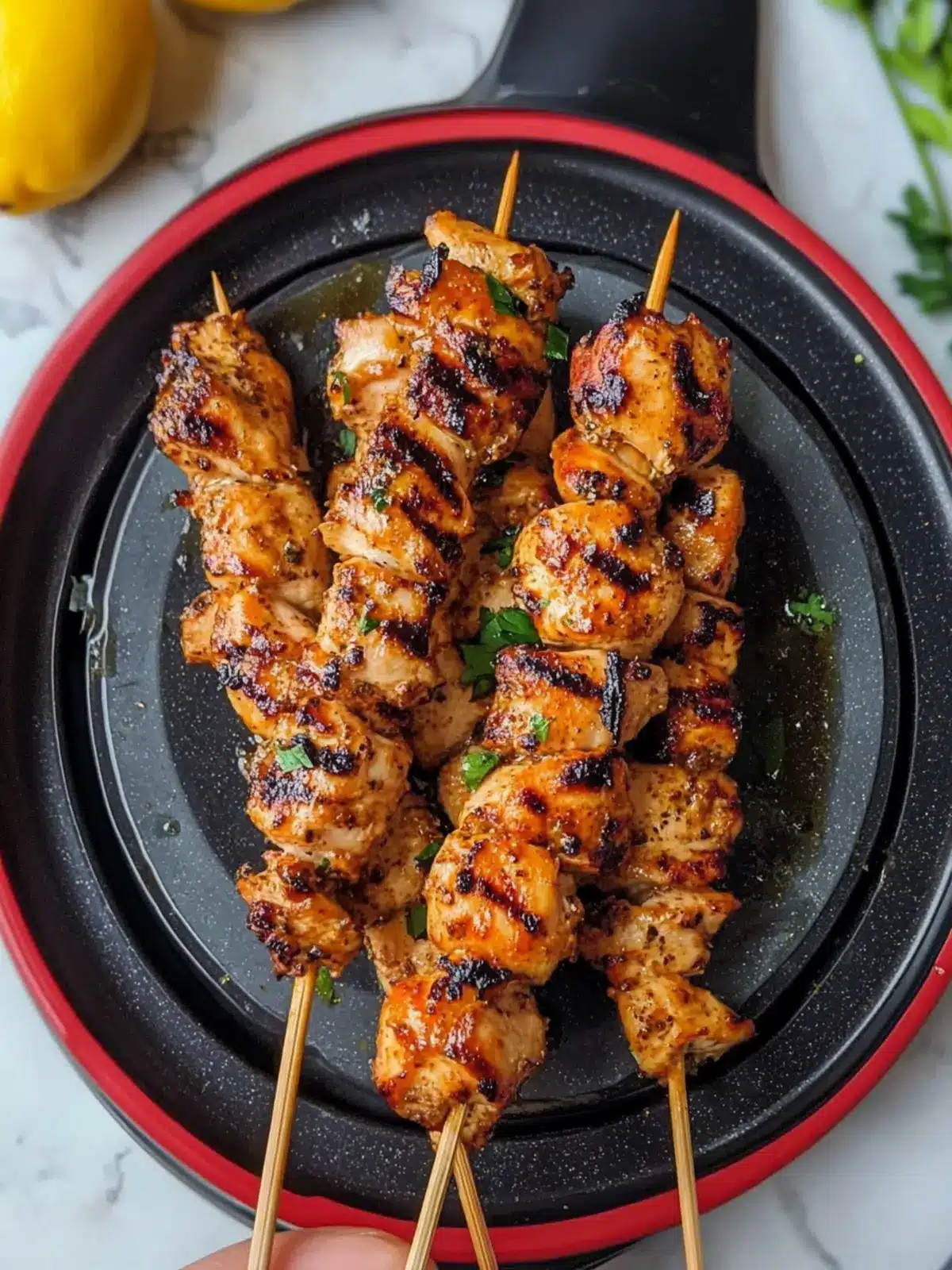 Hot Lemon Pepper Chicken Skewers