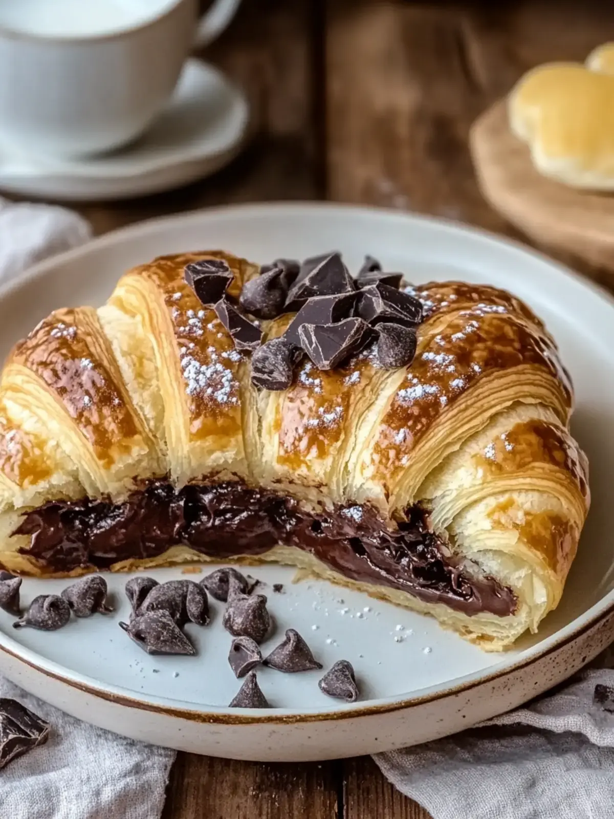 Easy Decadent Chocolate Croissant Breakfast