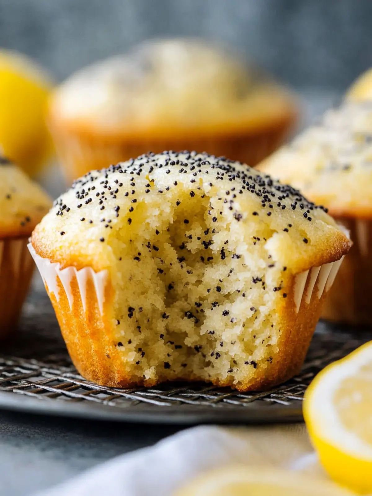 Healthy Lemon Poppyseed Muffins