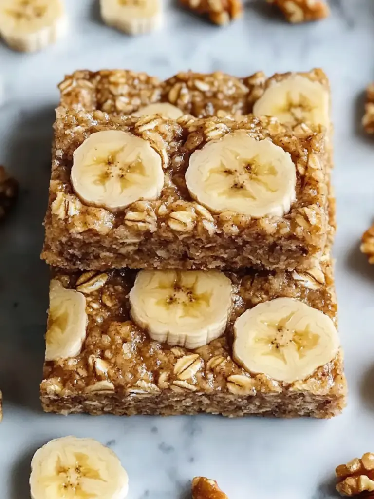 Baked Banana Oatmeal Bars