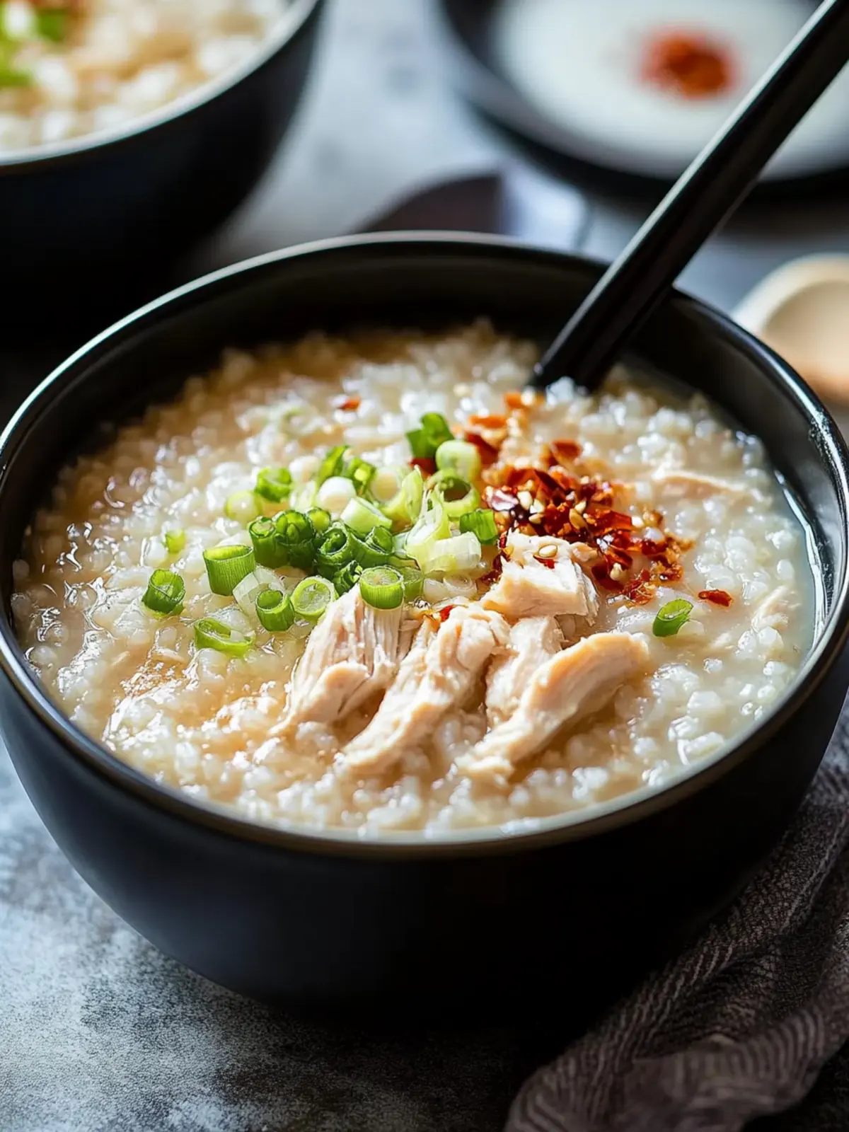 Comforting Instant Pot Congee - Chicken and Rice Delight 2 Instant Pot Congee - Chicken and Rice