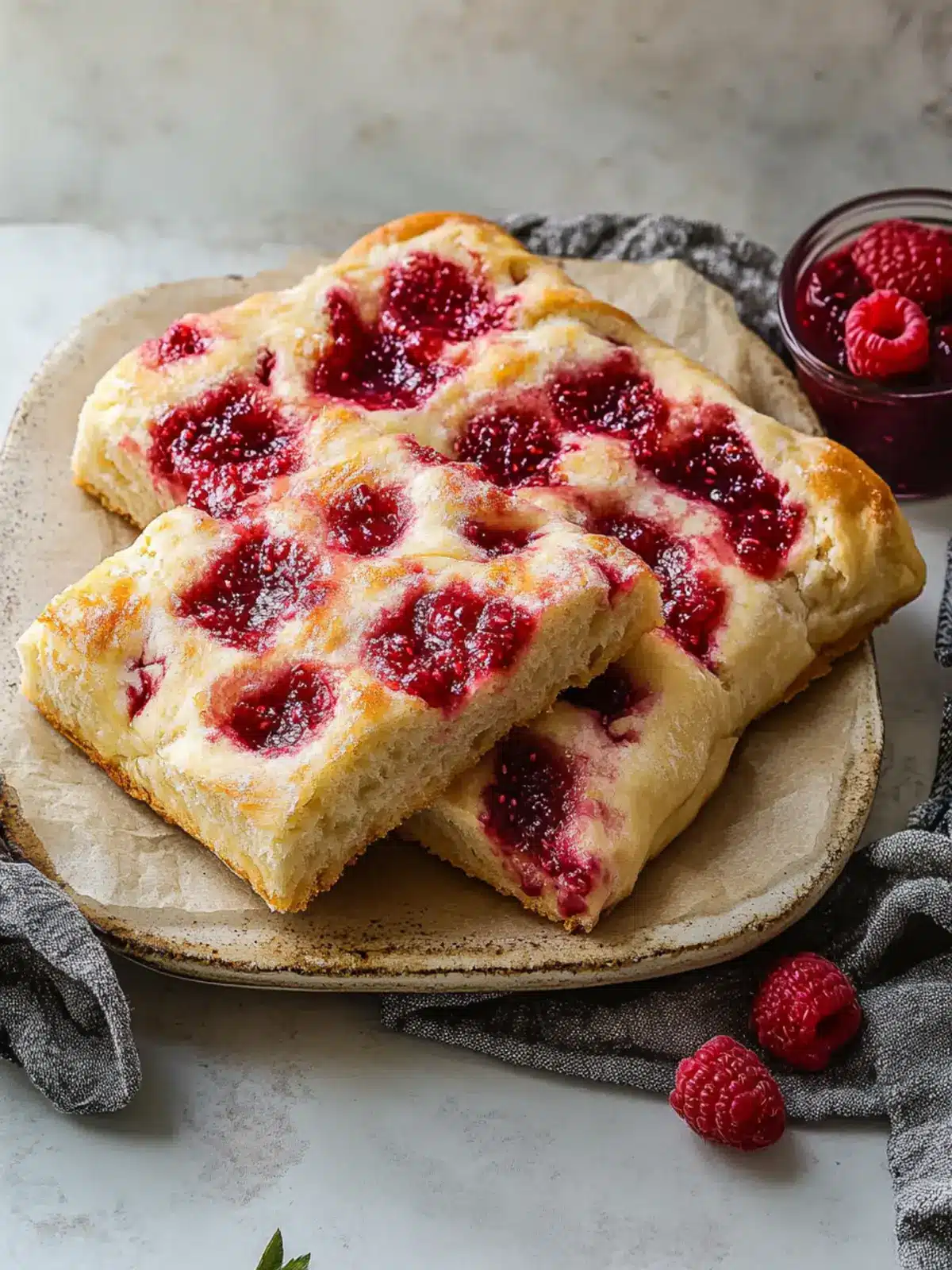 Raspberry Jam Focaccia