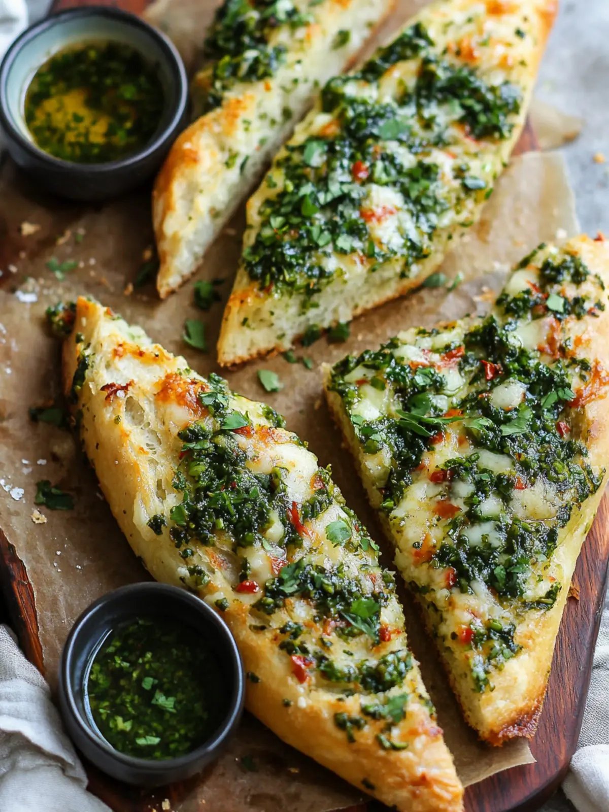 Chimichurri Garlic Bread