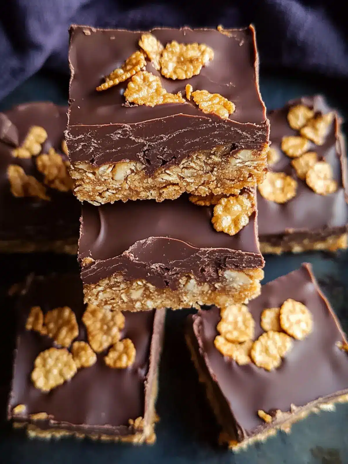 Chocolate Peanut Butter Cornflake Squares