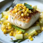 Savor Halibut with Fresh Corn & Leeks for a Comforting Meal 9 Halibut with Fresh Corn & Leeks