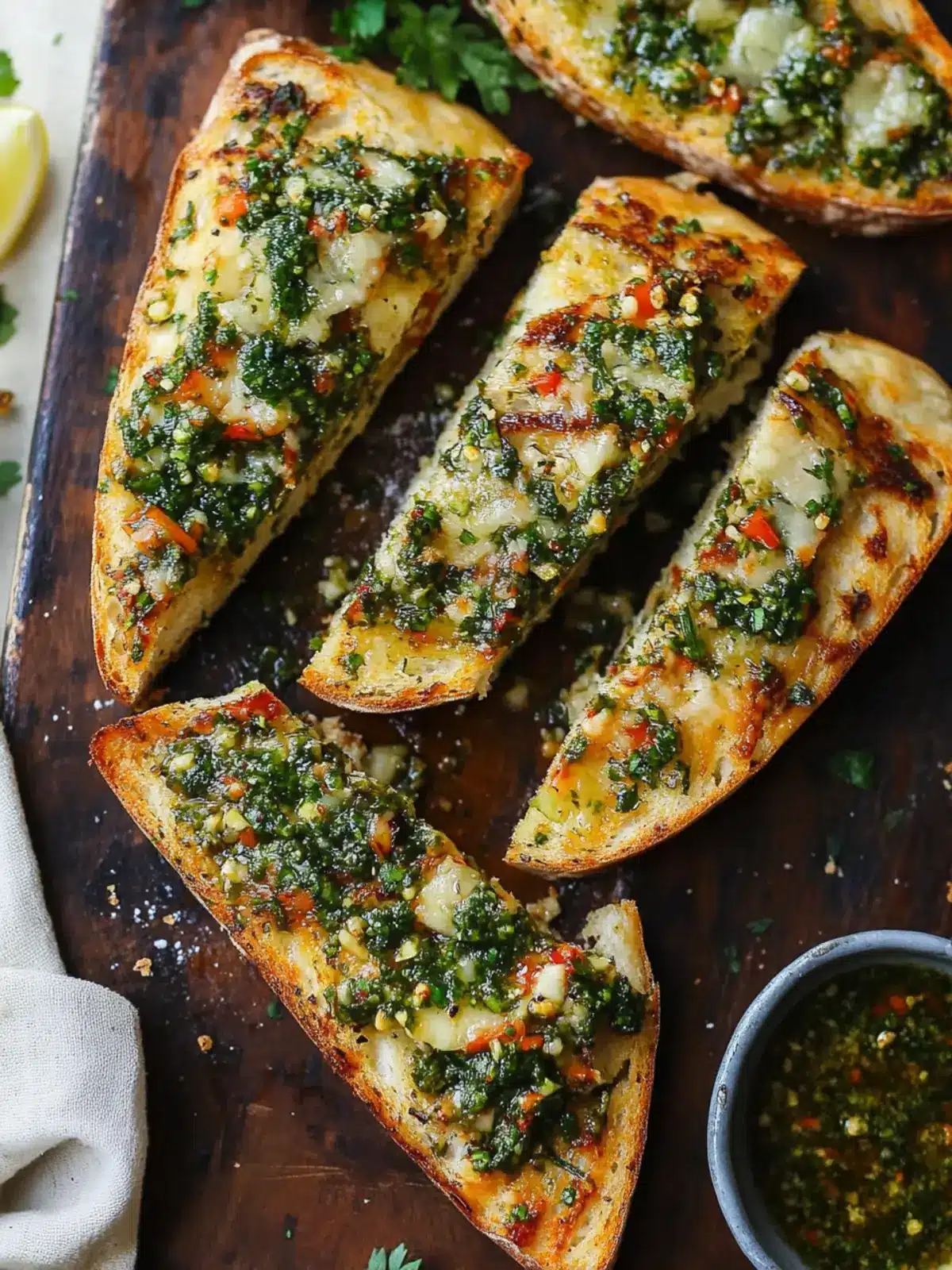 Chimichurri Garlic Bread