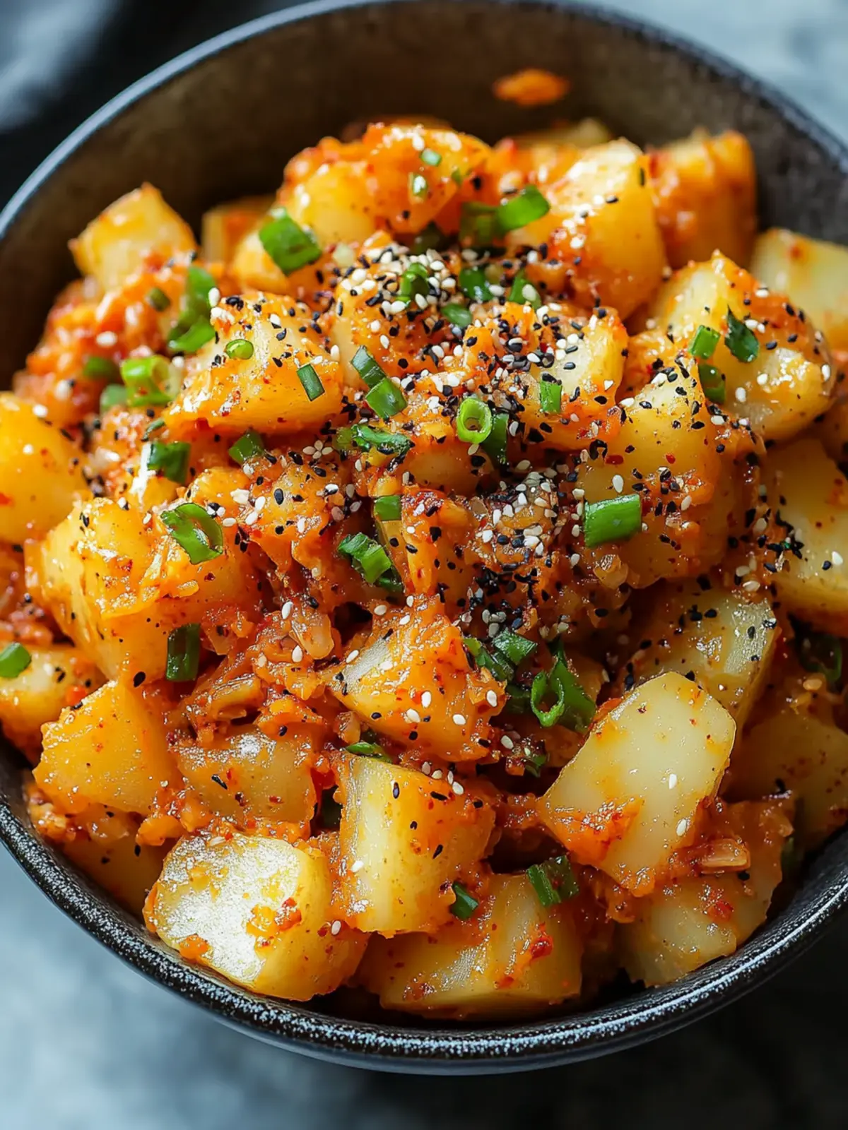 Spicy Kimchi Potato Salad for Perfect BBQs