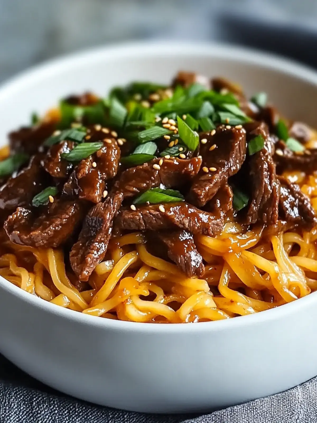 Slow Cooker Korean Beef Noodles