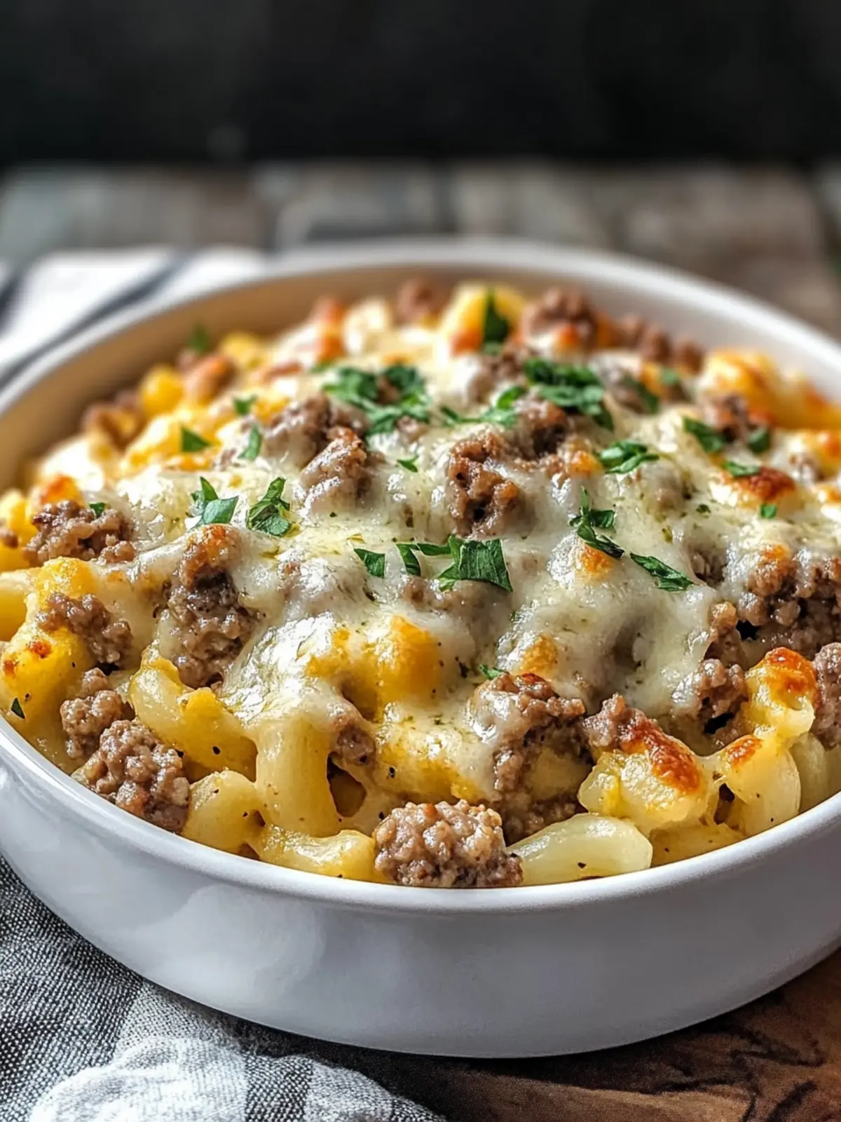 Keto Cheeseburger Cauliflower Mac