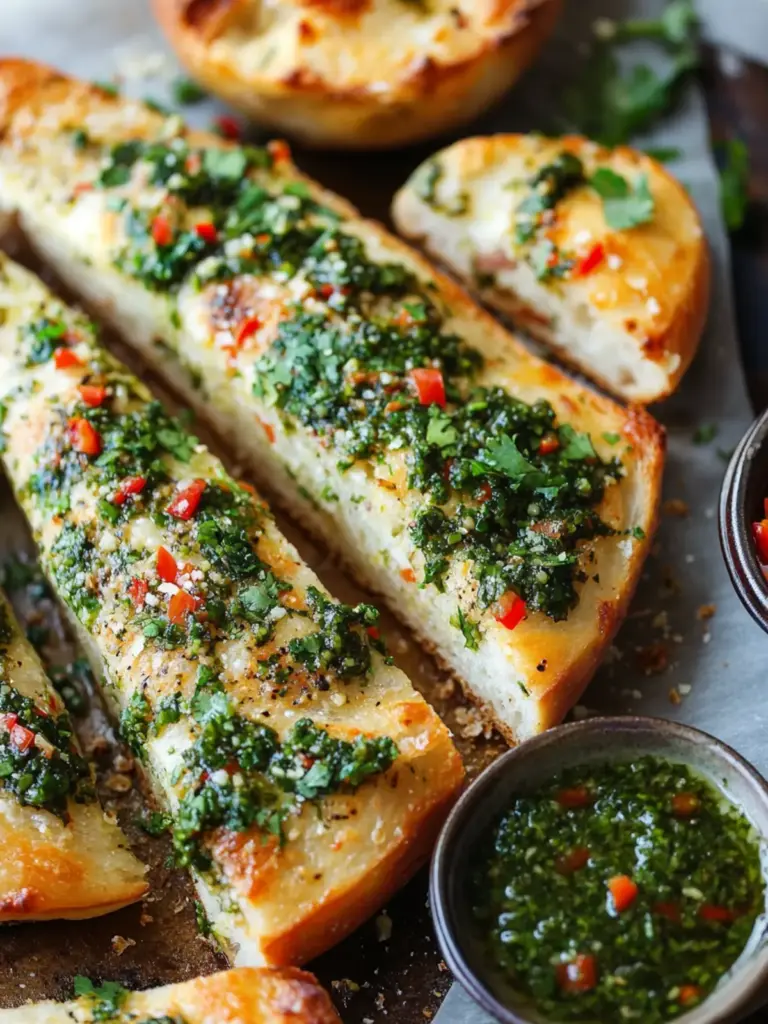 Chimichurri Garlic Bread