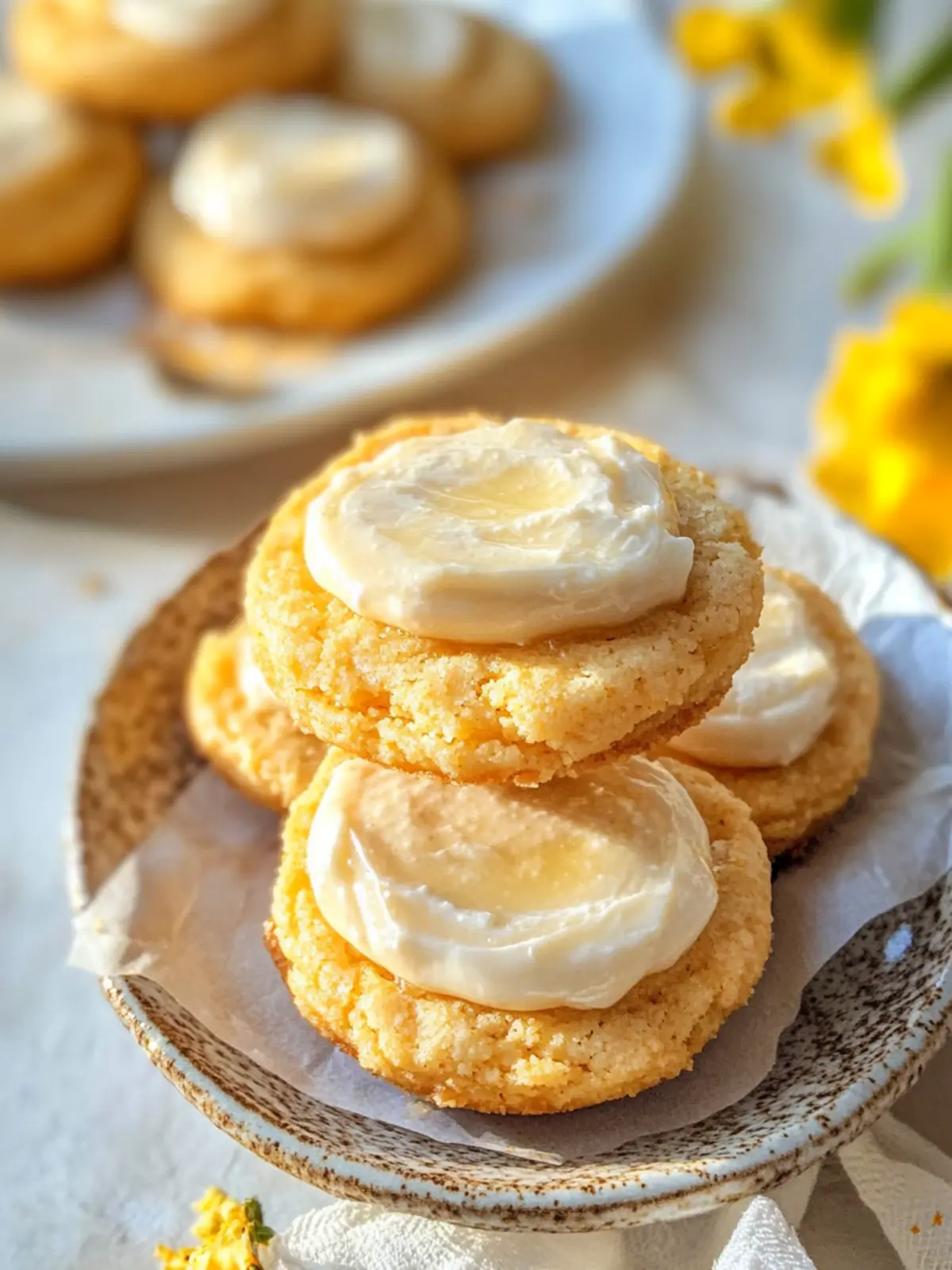 Honey Buttercream Cornbread Cookies