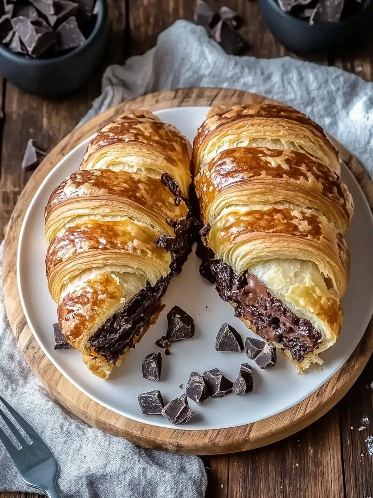 Easy Decadent Chocolate Croissant Breakfast