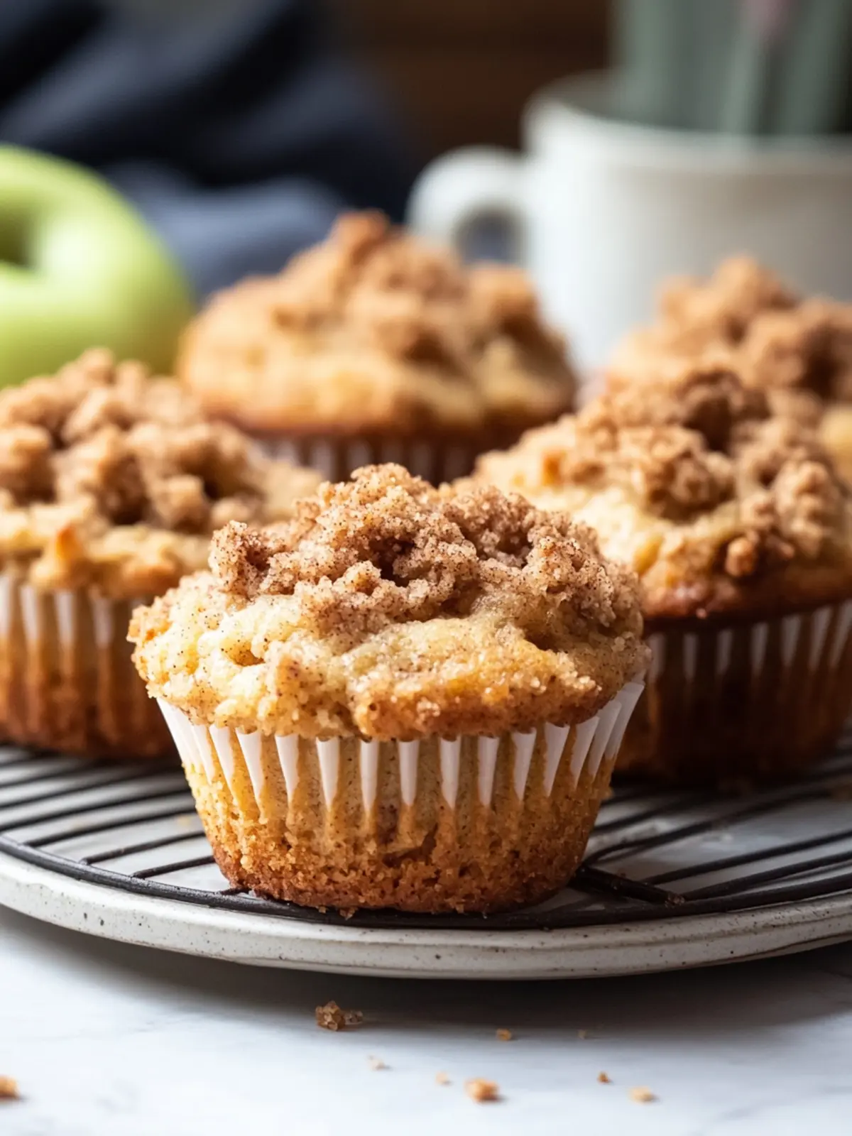 Cinnamon Apple Crumble Muffins