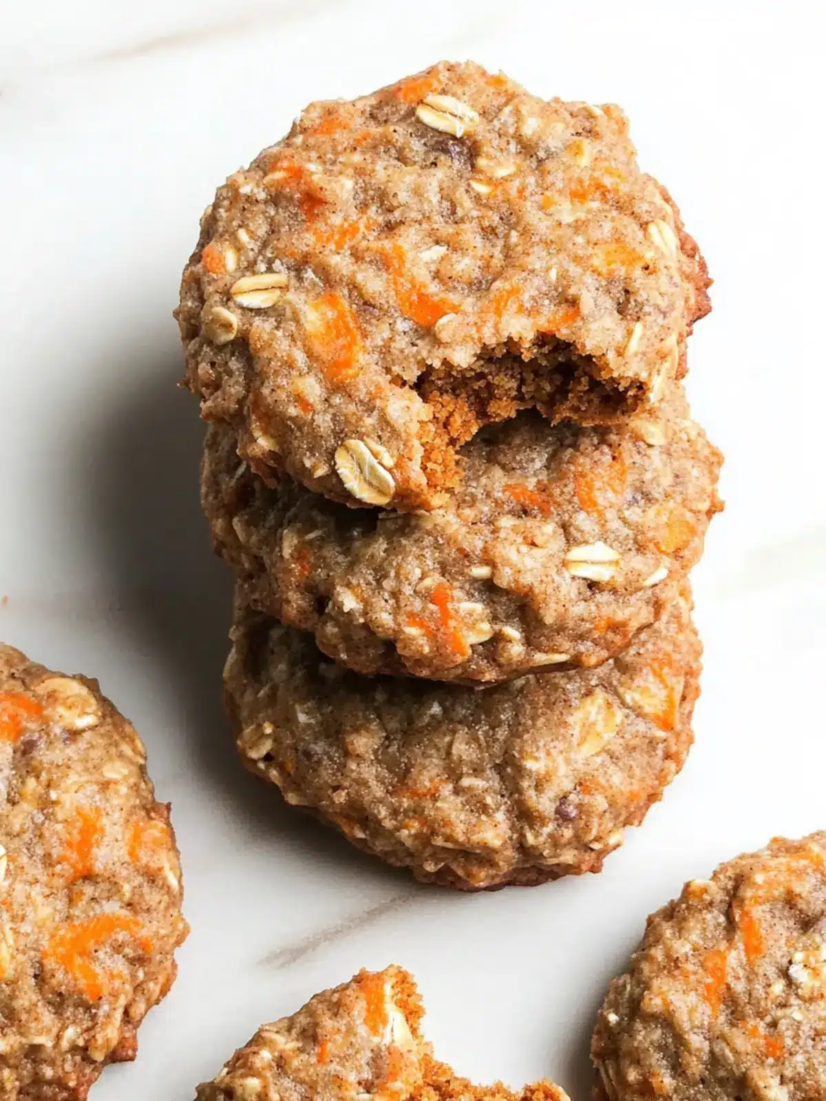 Healthy Carrot Cake Oatmeal Breakfast Cookies