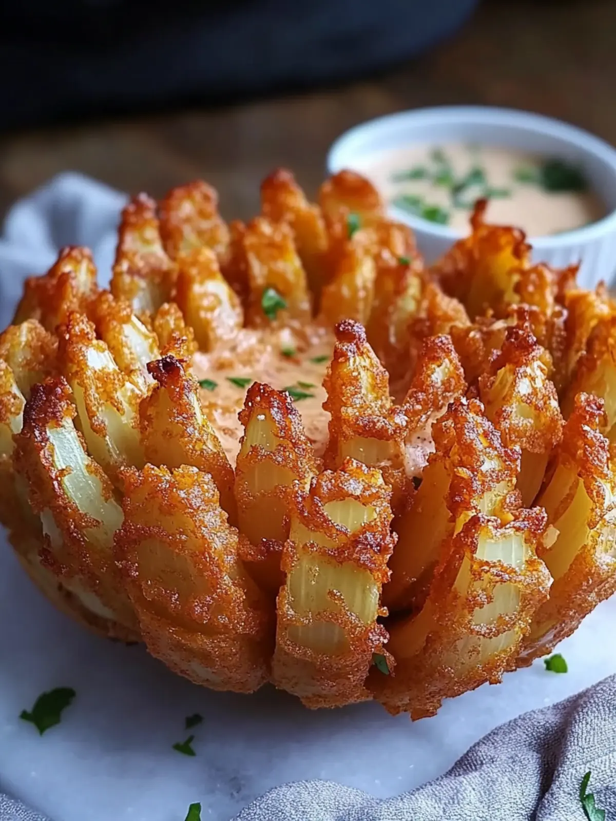 Crispy Air Fryer Blooming Onion