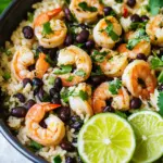 Cilantro-Lime and Black Beans Shrimp and Rice
