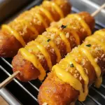 Air Fryer Cheesy Keto Corn Dogs