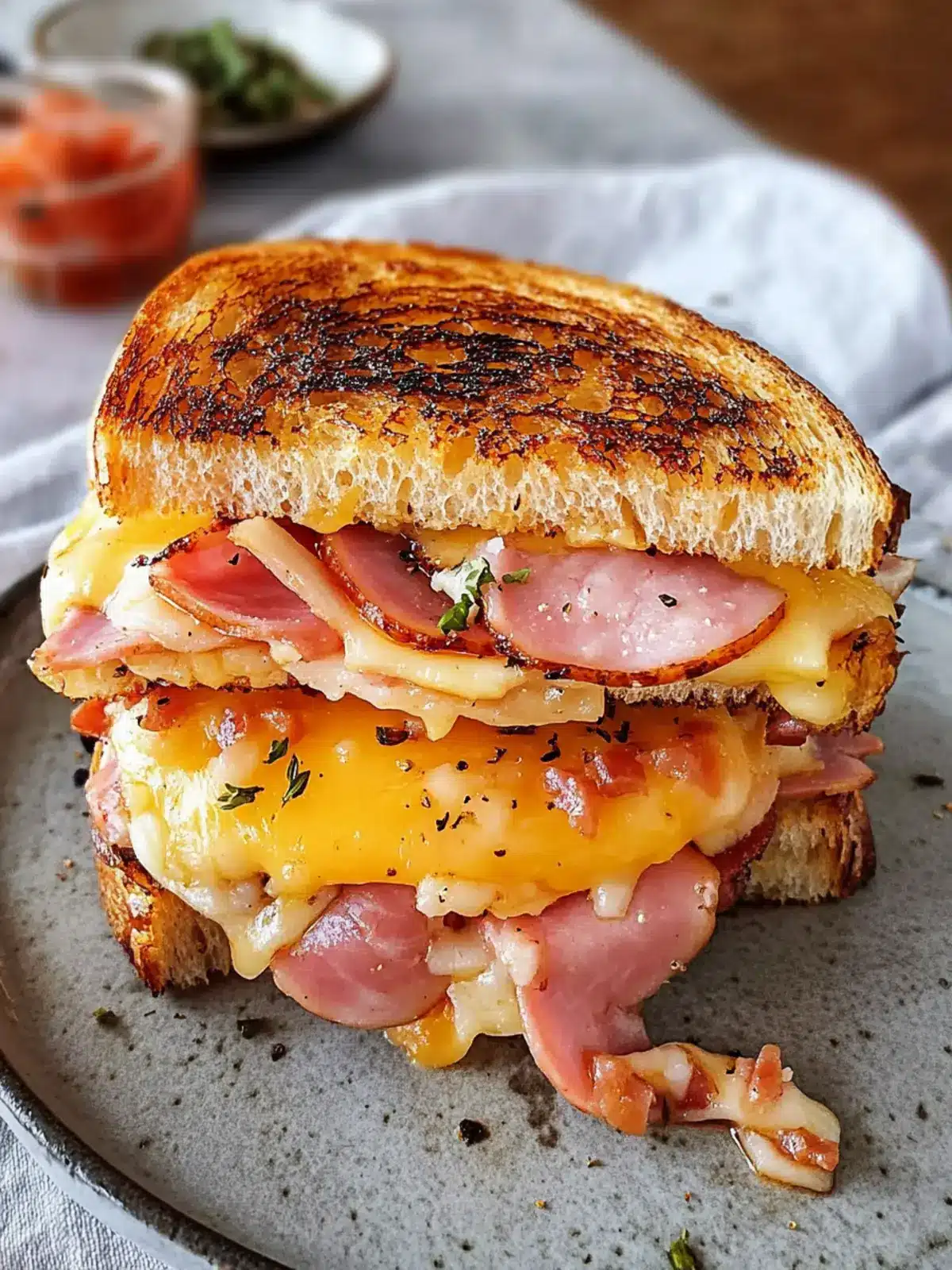 Toasty Ham and Cheese Sandwiches: Your Quick Comfort Fix 2 Toasty Ham and Cheese Sandwiches