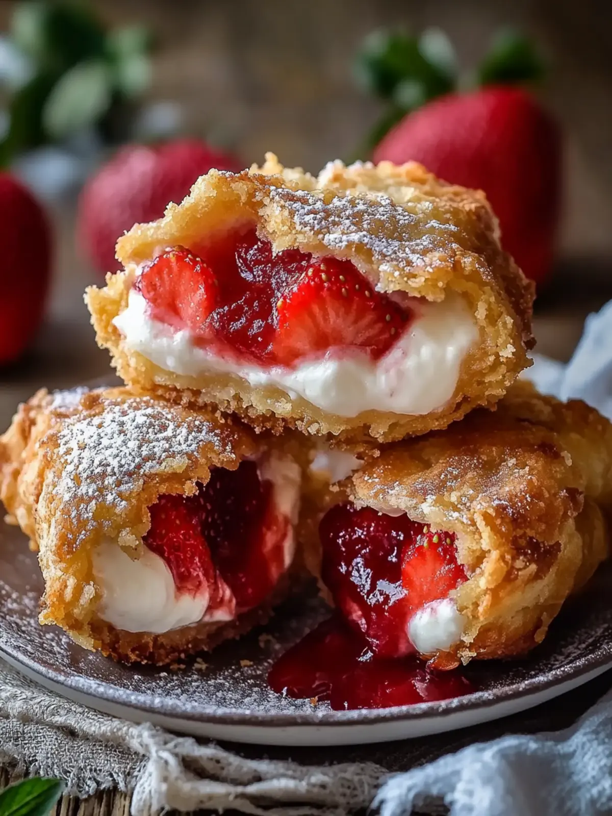Irresistibly Crunchy Deep Fried Strawberry Cheesecake Pies 3 Deep Fried Strawberry Cheesecake Pies