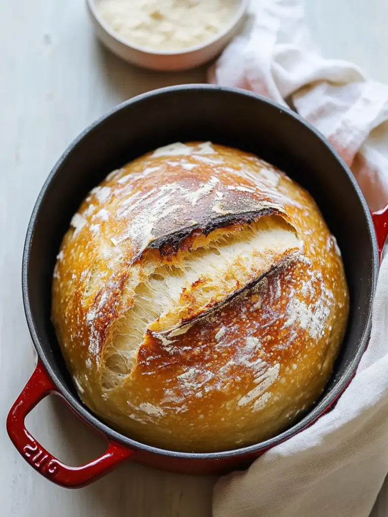 Crusty No Knead Dutch Oven Bread