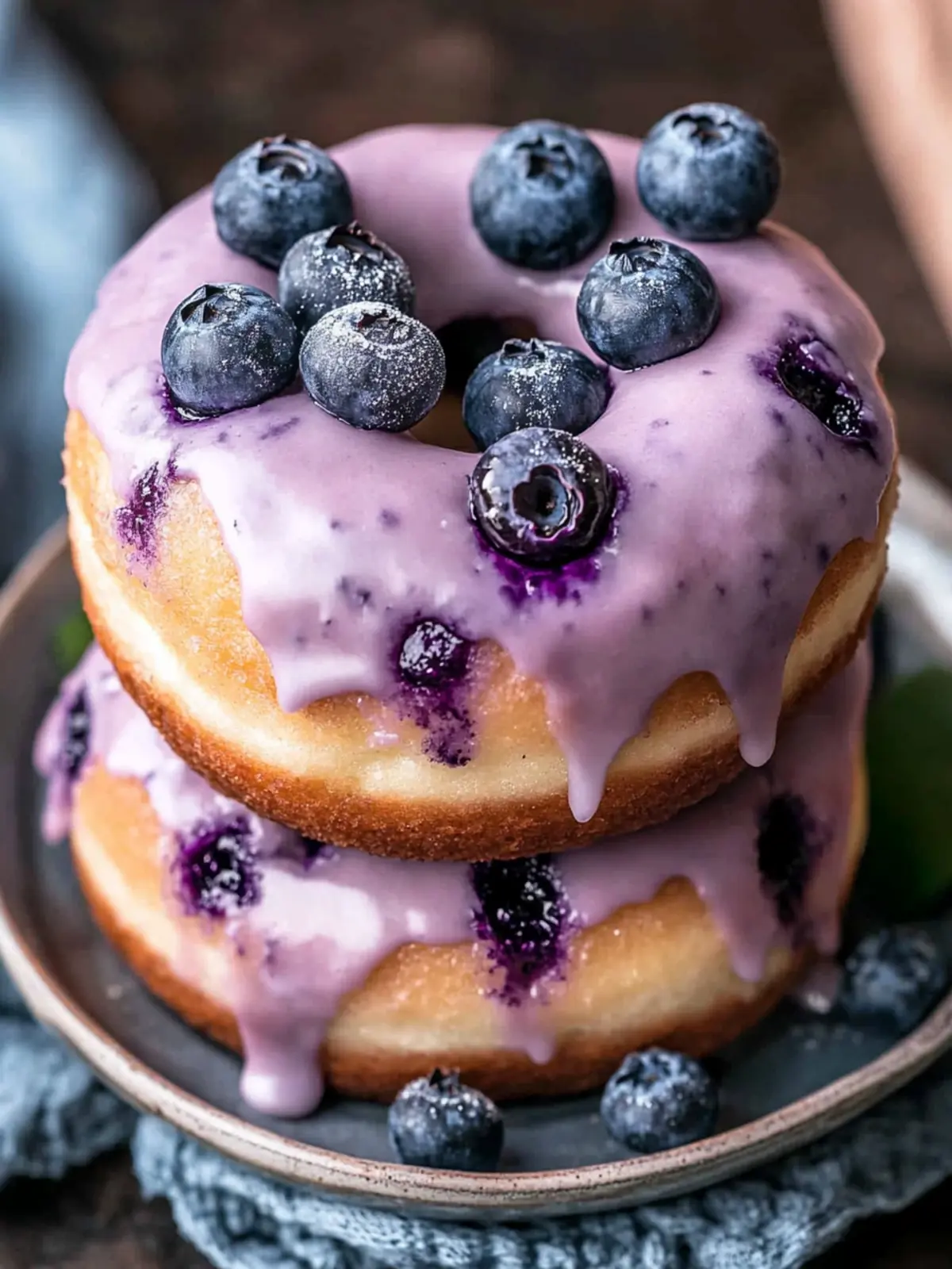 Fluffy Baked Blueberry Cake Donuts for Morning Bliss 2 Baked Blueberry Cake Donuts