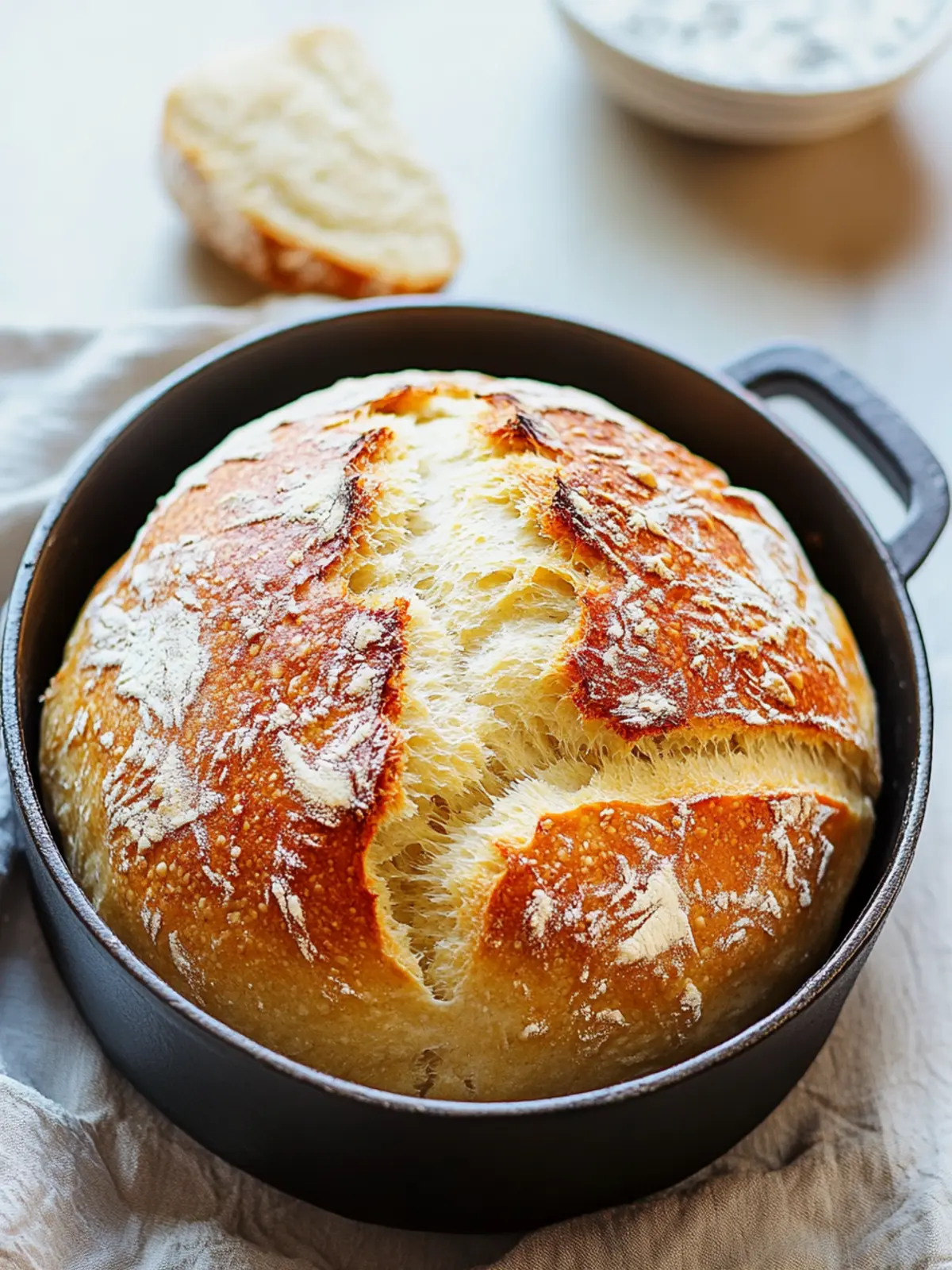 Crusty No Knead Dutch Oven Bread