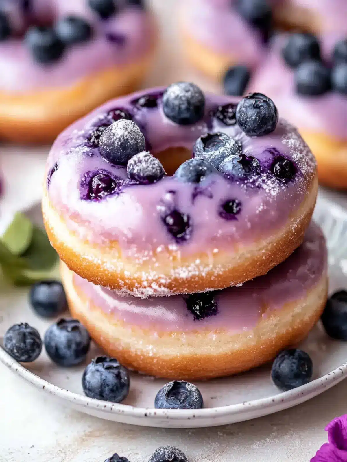Fluffy Baked Blueberry Cake Donuts for Morning Bliss 4 Baked Blueberry Cake Donuts