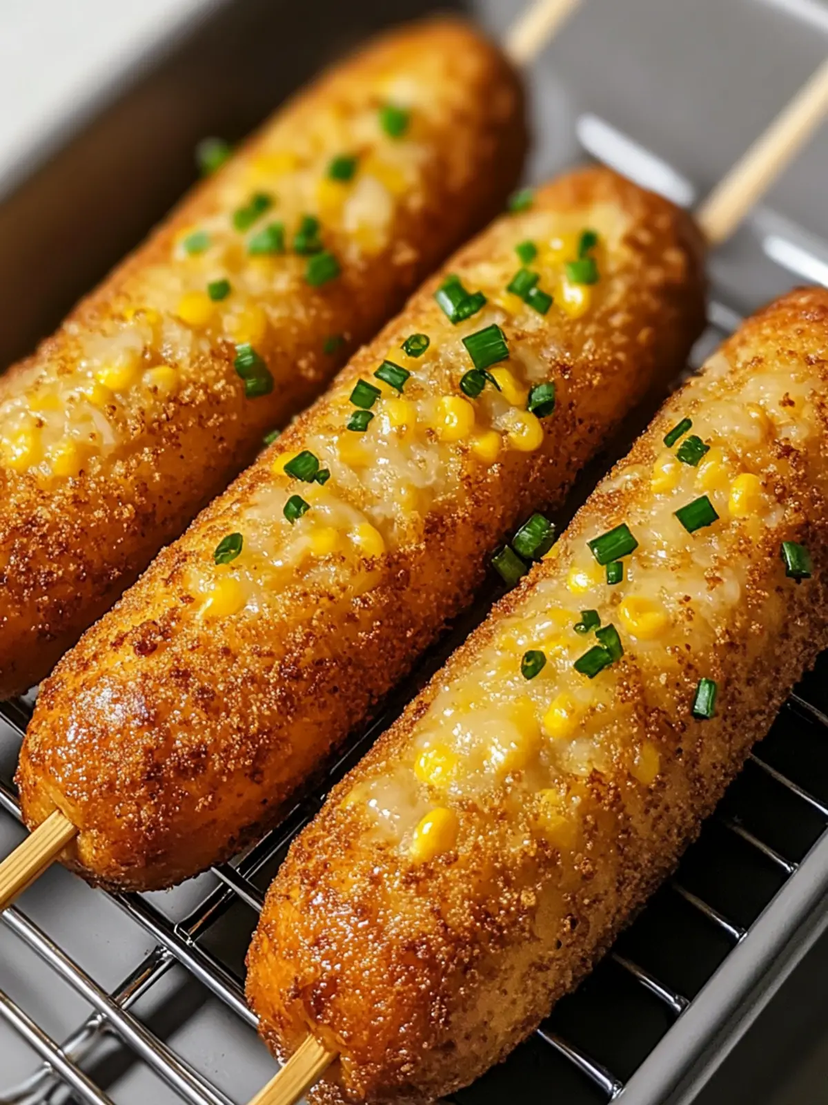 Air Fryer Cheesy Keto Corn Dogs