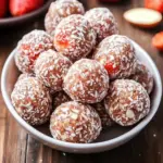 No Bake Strawberry Almond Energy Balls
