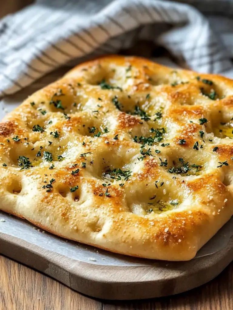 Easy Garlic Butter Sourdough Focaccia Recipe