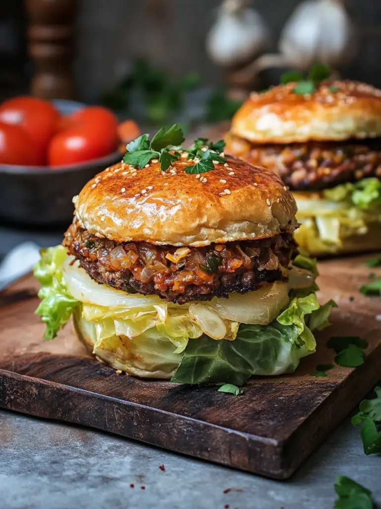 Easy Oven-Baked Cabbage Burgers