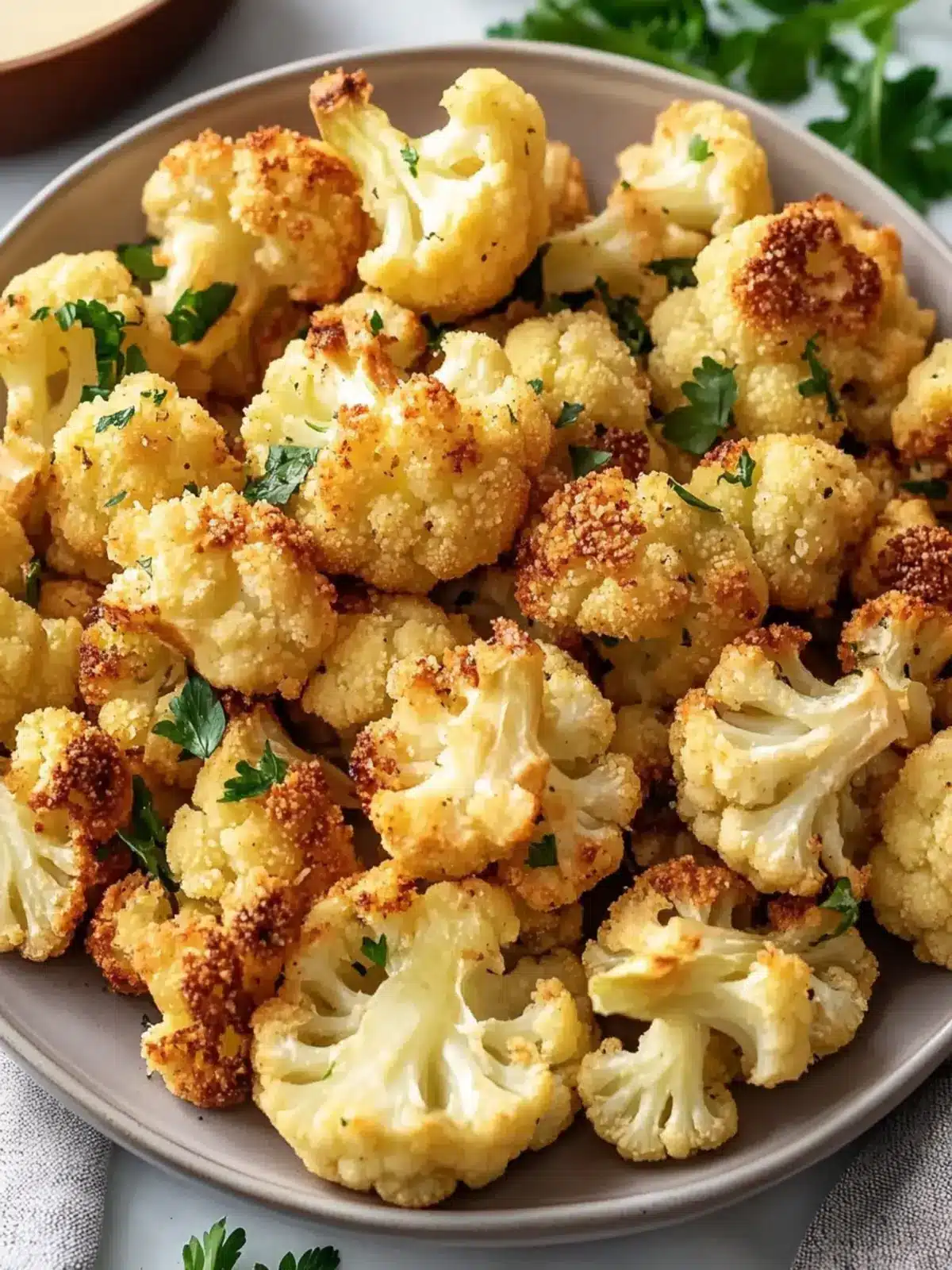 Crispy Parmesan Roasted Cauliflower
