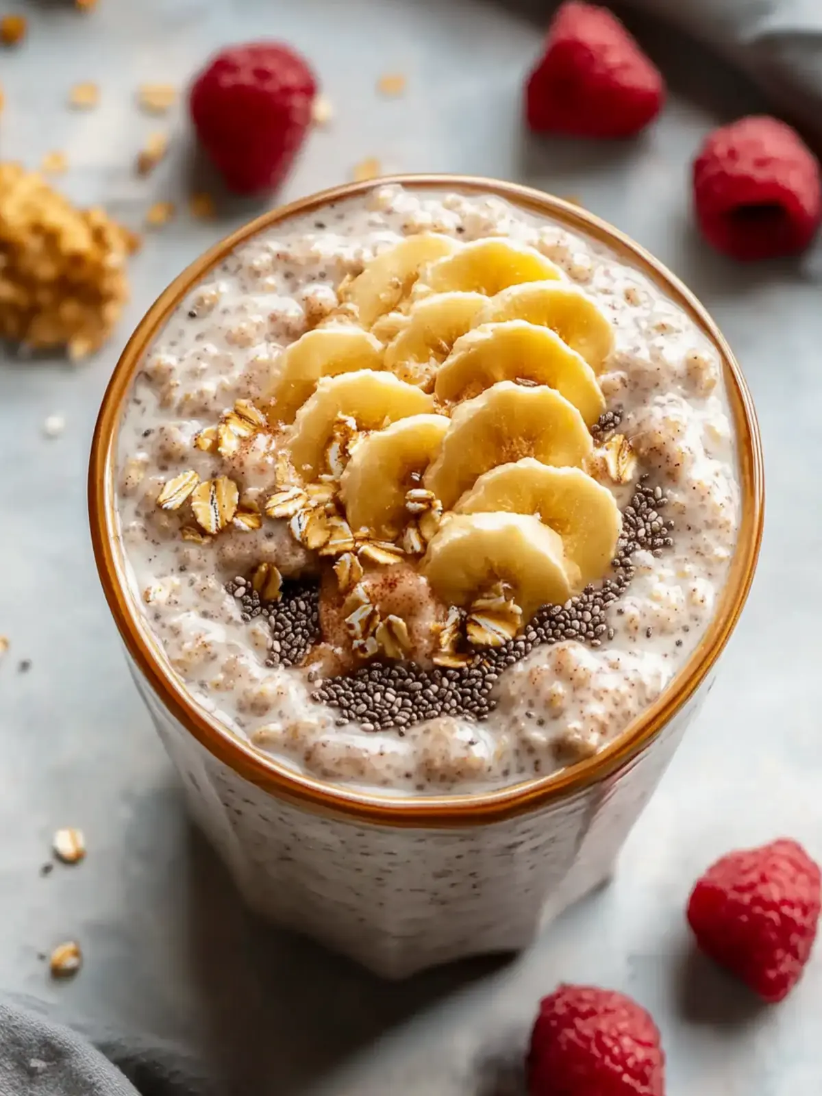 Maple Cinnamon Overnight Oats With Chia Seeds
