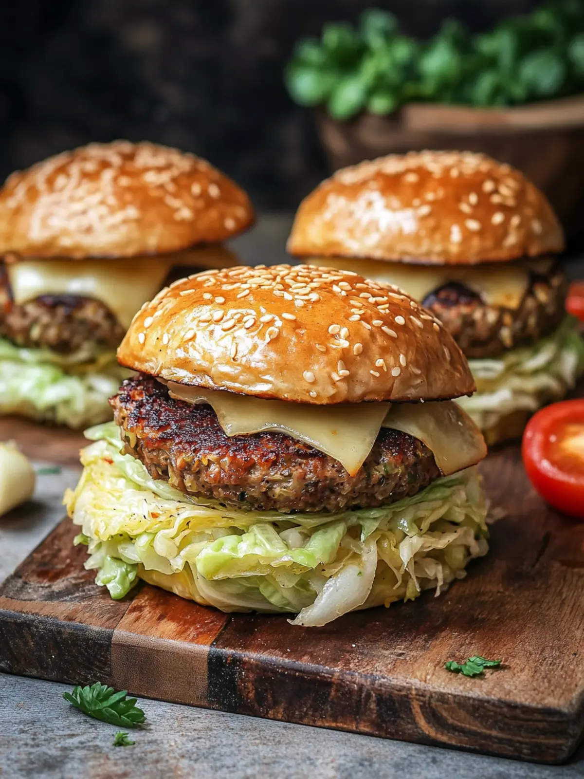 Easy Oven-Baked Cabbage Burgers