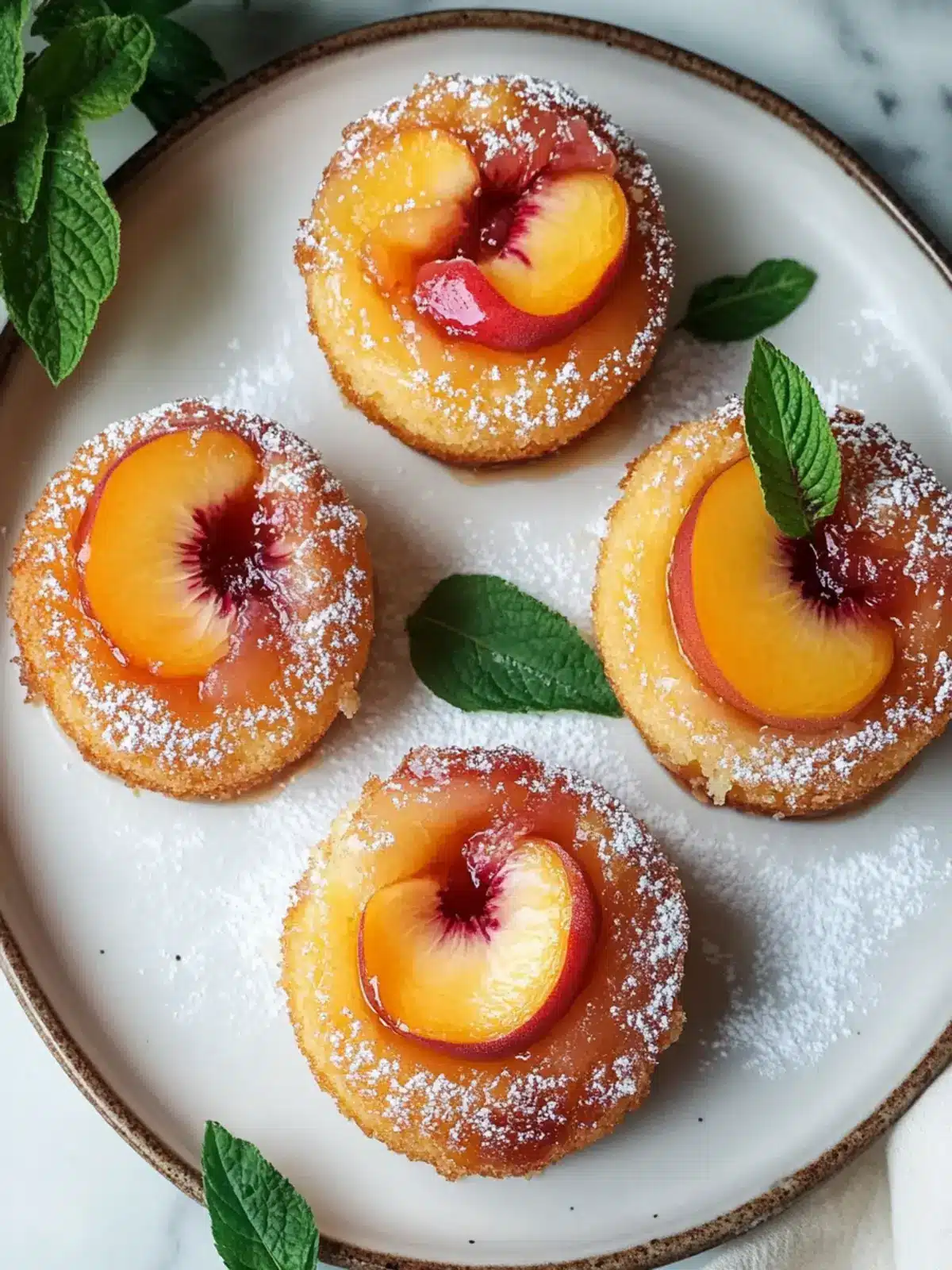 Peach Upside Down Mini Cakes