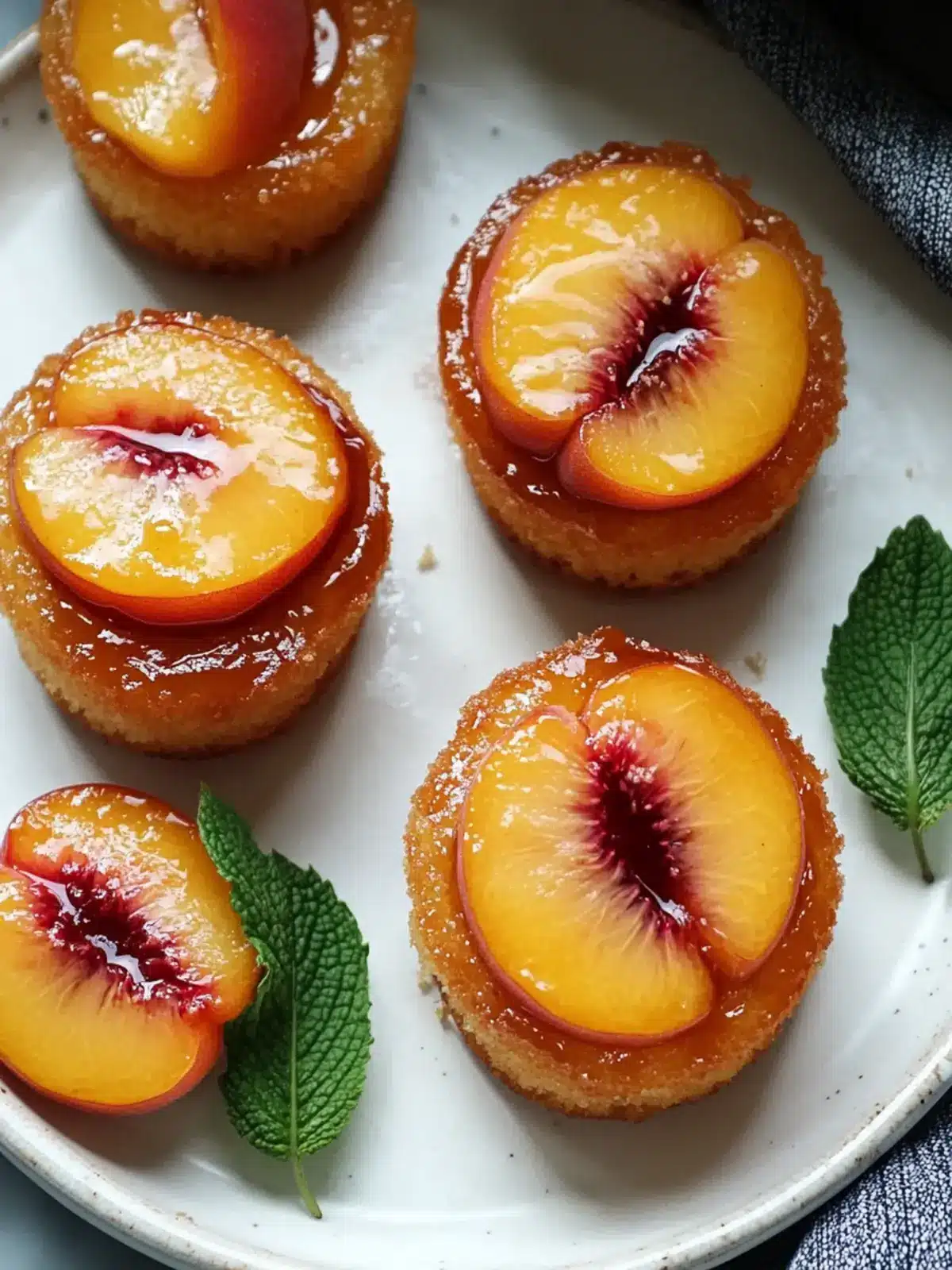 Peach Upside Down Mini Cakes