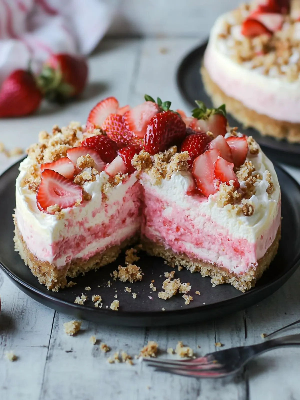 Strawberry Crunch Cheesecake