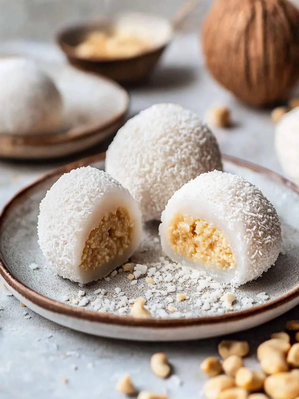 Coconut Peanut Mochi (lo mai chi)