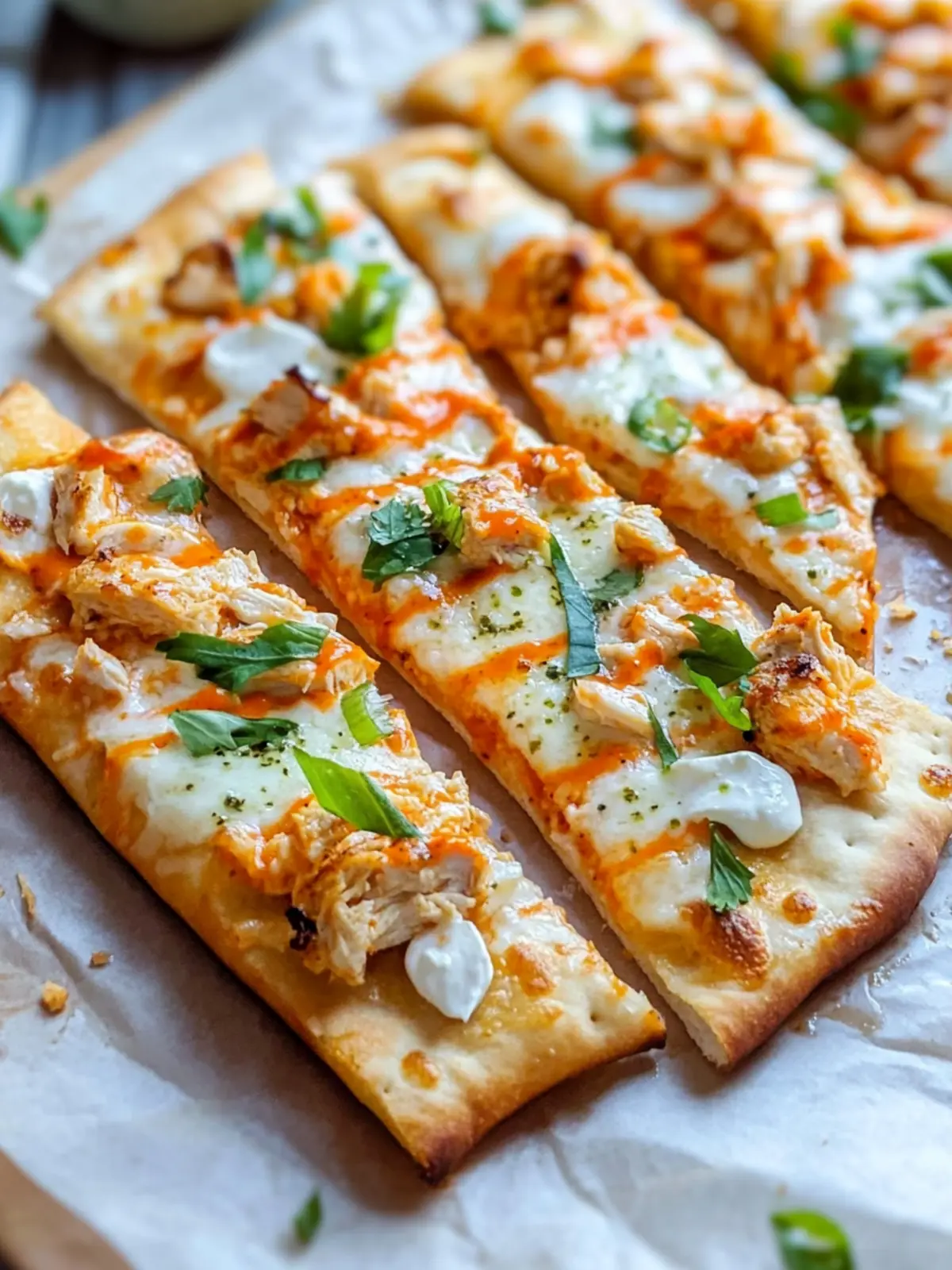 Buffalo Chicken Flatbread: Quick Spice for Game Day Bliss 5 Buffalo Chicken Flatbread