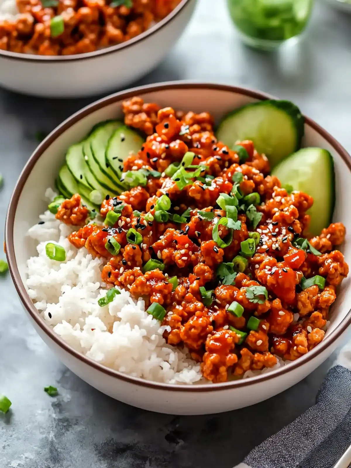 20-Minute Protein Firecracker Ground Chicken Bowls