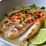 Garlic Grilled Tilapia Fillet in Lime Coconut Milk Sauce