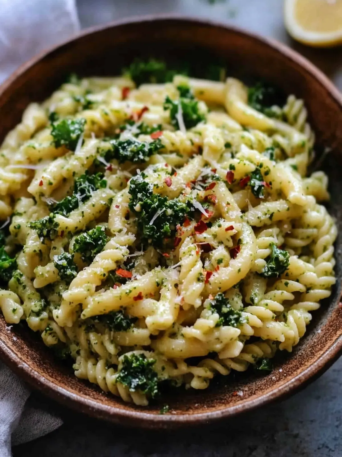 Kale Pasta With Lemon