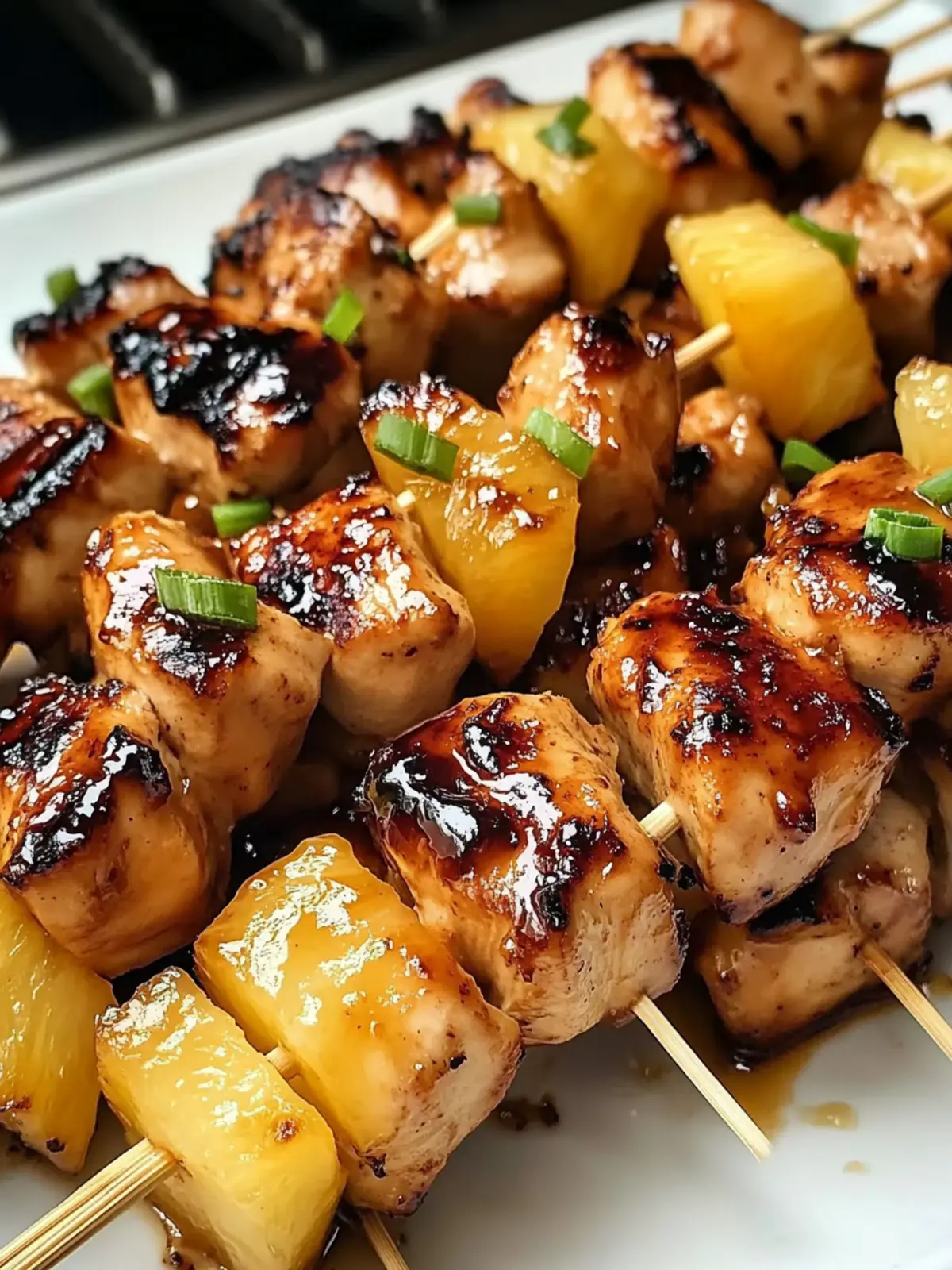 Homemade Pineapple Teriyaki Chicken Skewers